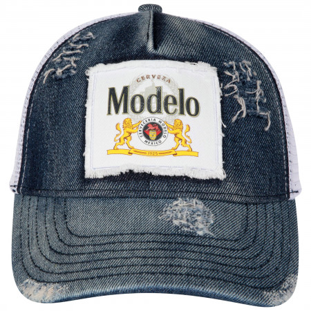 Modelo Especial Logo Patch Distressed Adjustable Trucker Hat